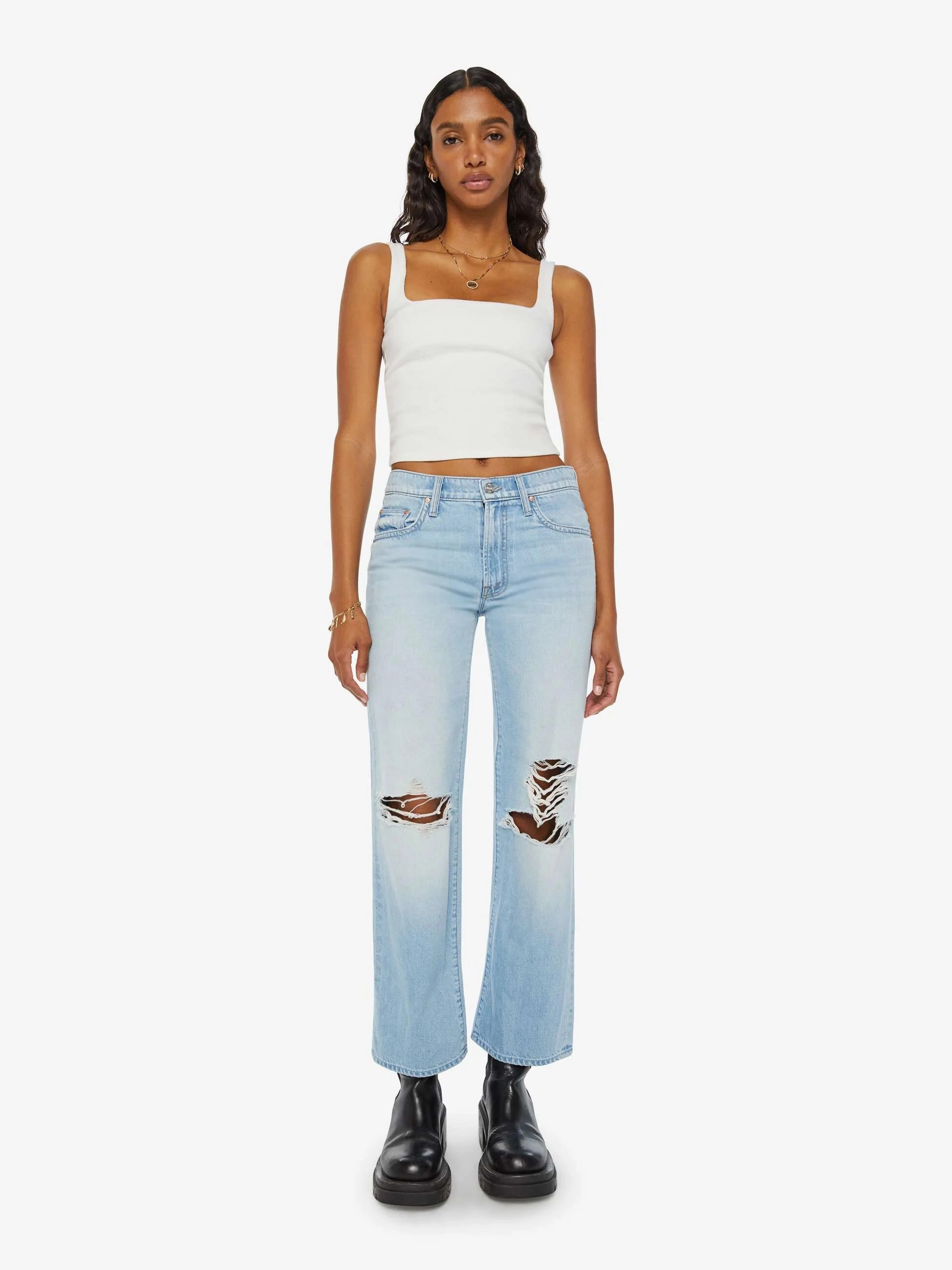 The Mid Rise Rambler Zip Flood Loose Modern Minimalist Slim Sunny Vibes Festival Outfit