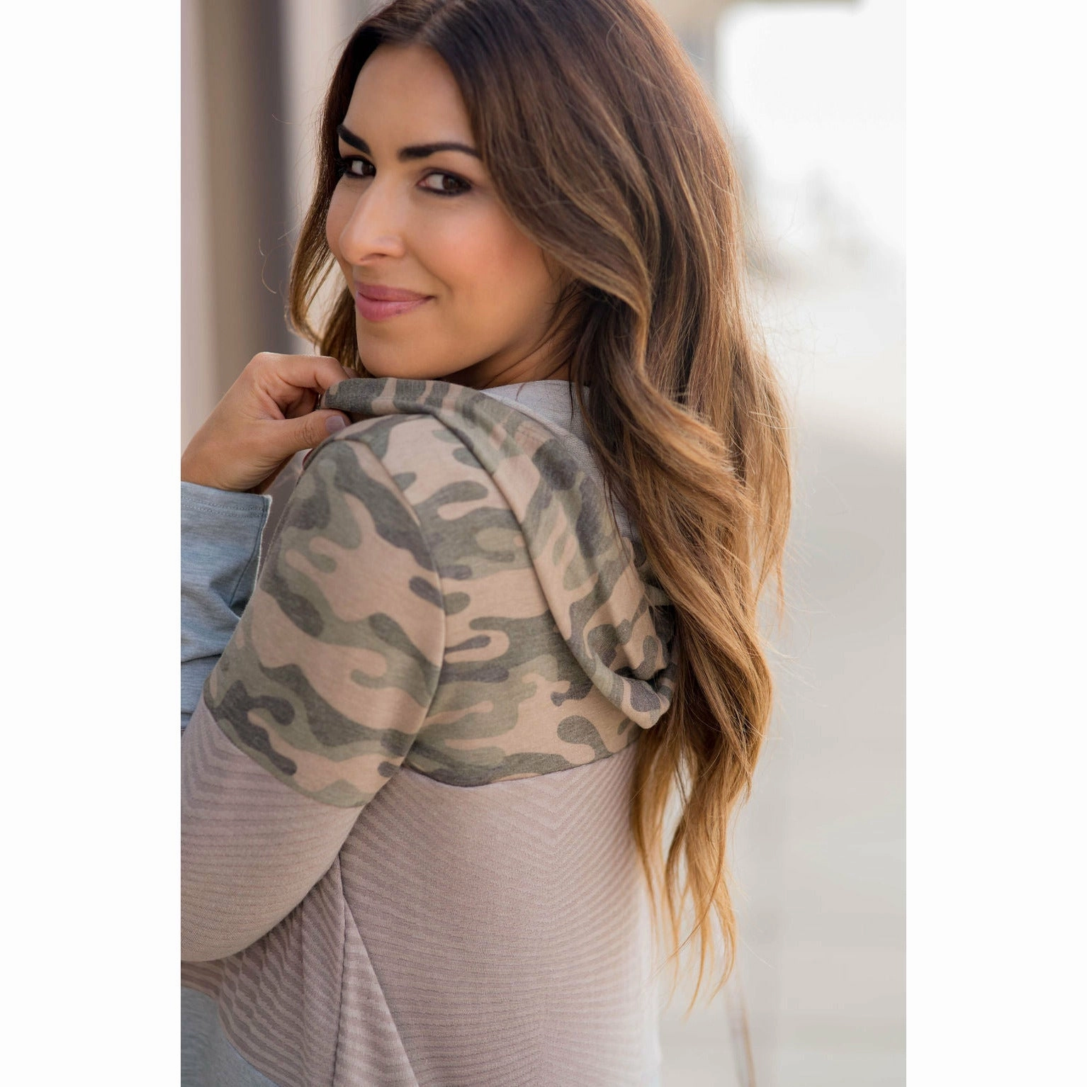 Comfy Camo Blocked Hoodie Spring Wear