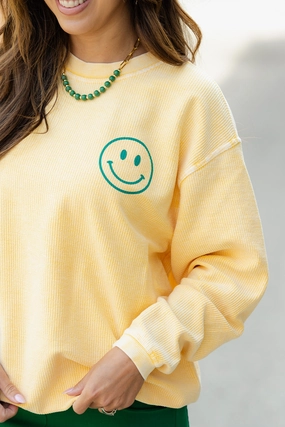 Today Is Going To Be A Good Day Ribbed Graphic Crewneck appropriate for work product semi formal grace