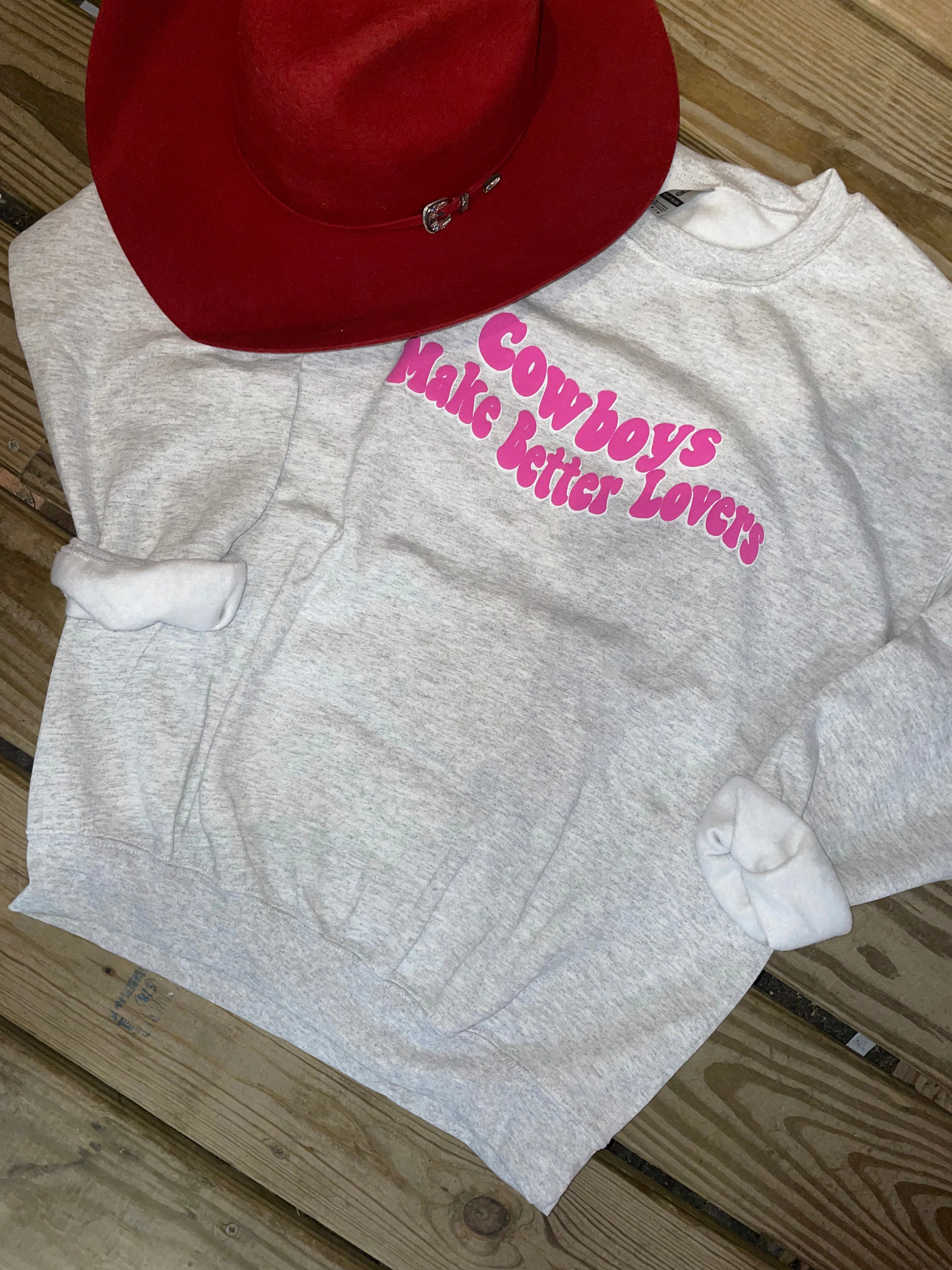 Badger like Dragonfly like Cowboys Make Better Lovers Crewneck