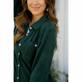 Cozy So Soft Button Up Stand Up Collar