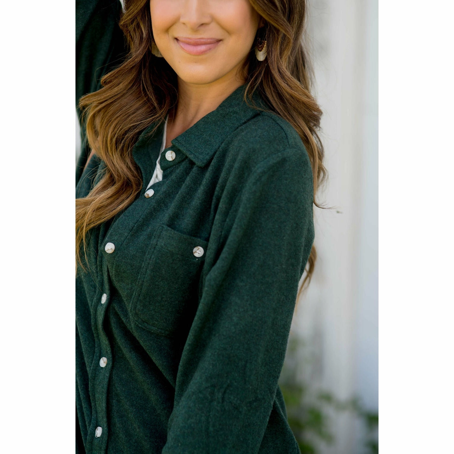 Cozy So Soft Button Up Stand Up Collar