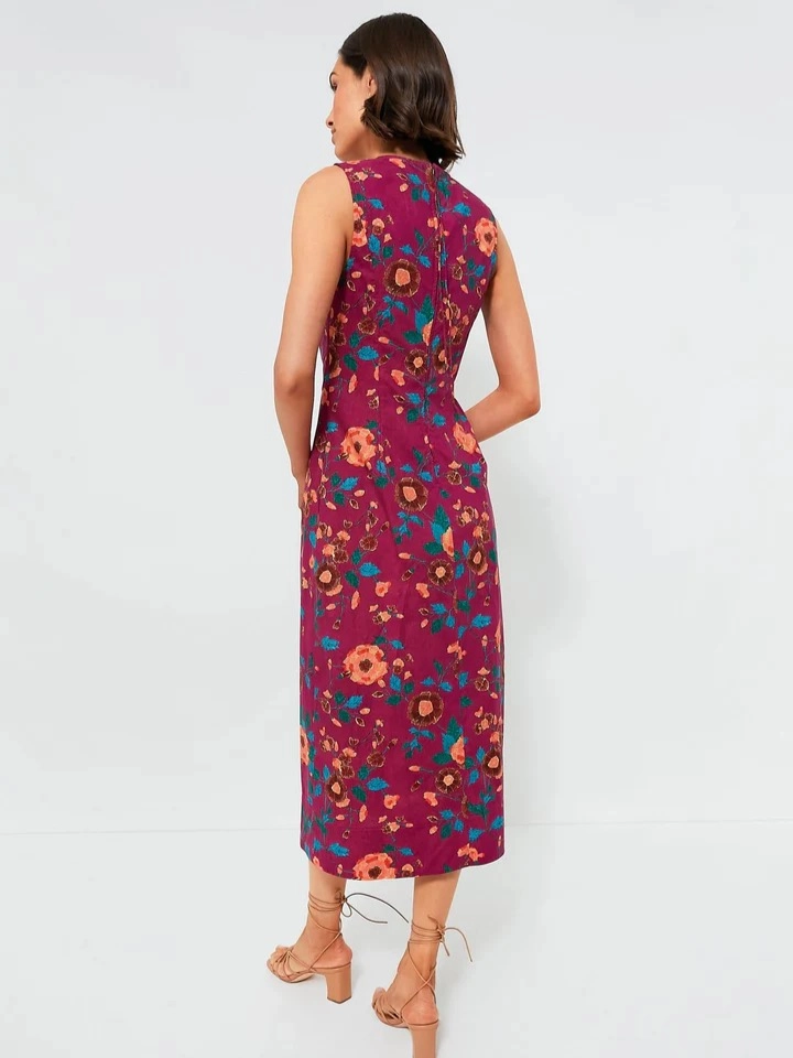 Davina Dress Satin Fabric Bohemian style