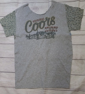 Timeless Look Wear Destructed Coors Cowboy Tee