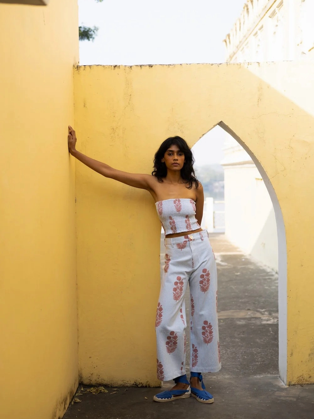 Denim finish Travel-Ready Disco Pant