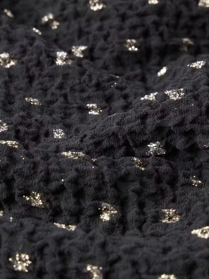 Dotted Stretch Mesh Top Fashion Statement