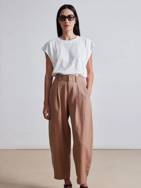 Flat Lock Stitching Bari Crop Trouser