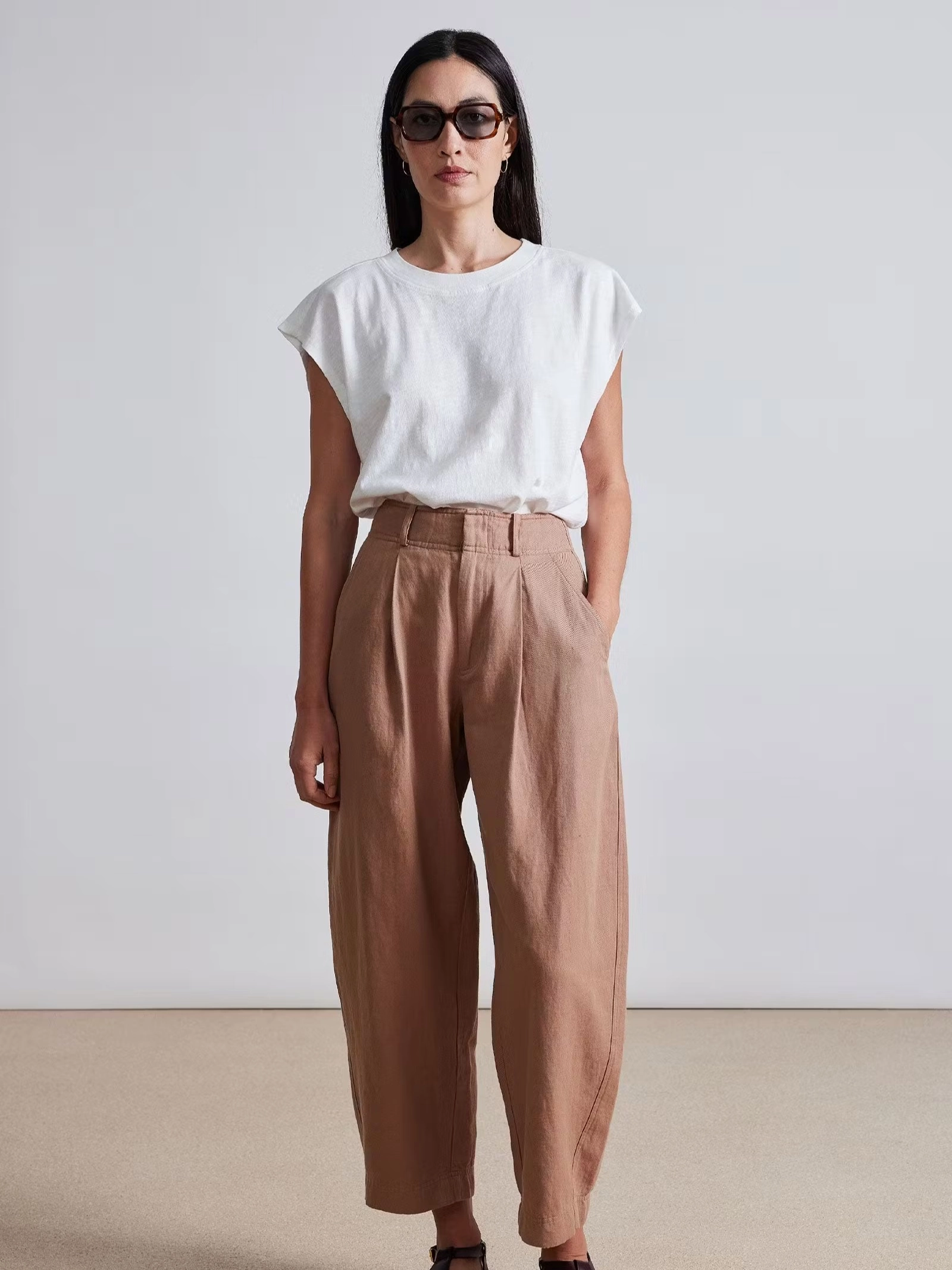 Flat Lock Stitching Bari Crop Trouser