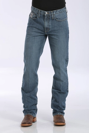 Cinch Men??s Slim Fit Silver Label Jeans-Medium Stonewash Daily Driven