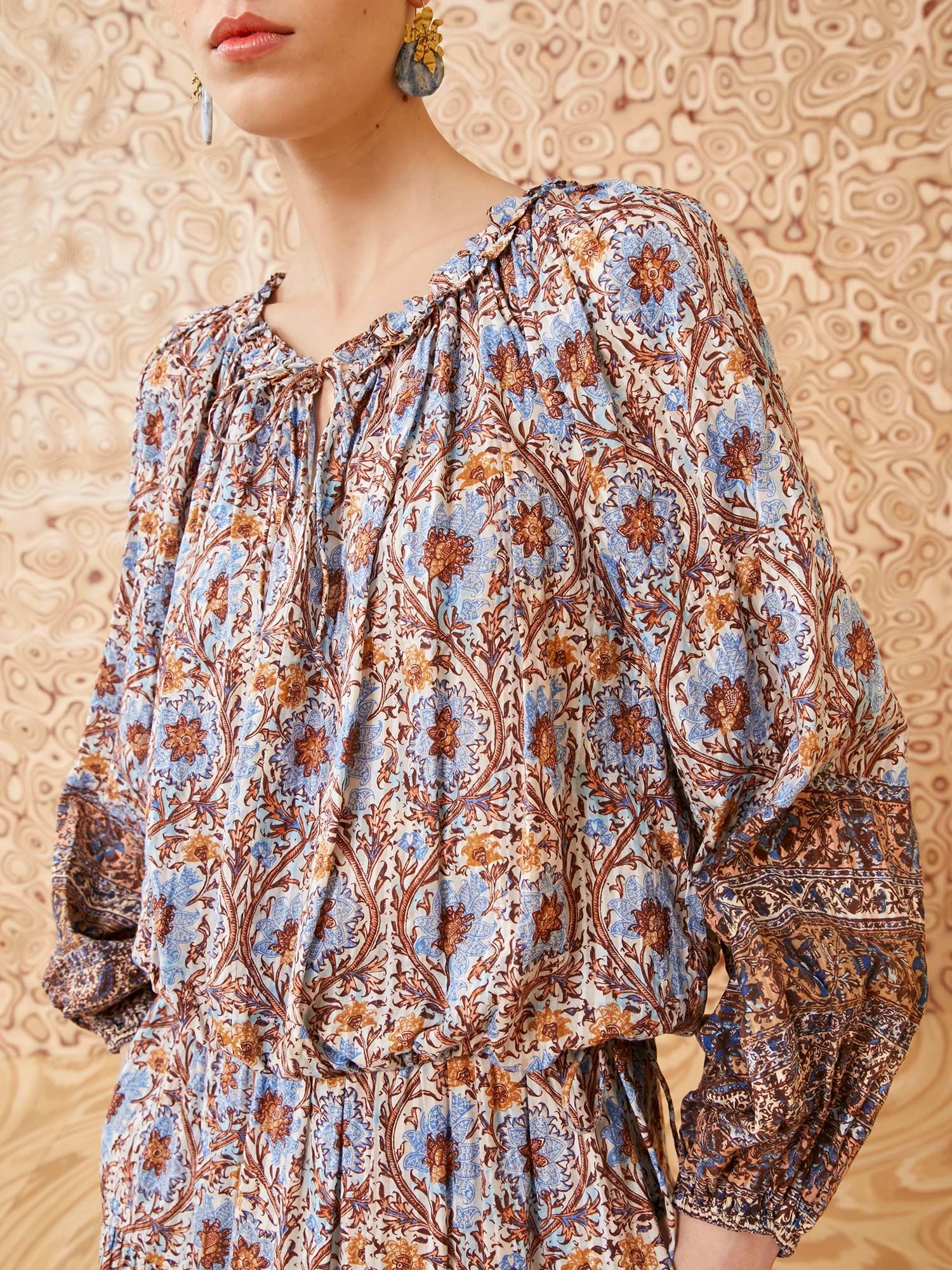 Silva Blouse Long Sleeve Tee Bamboo Derived Material