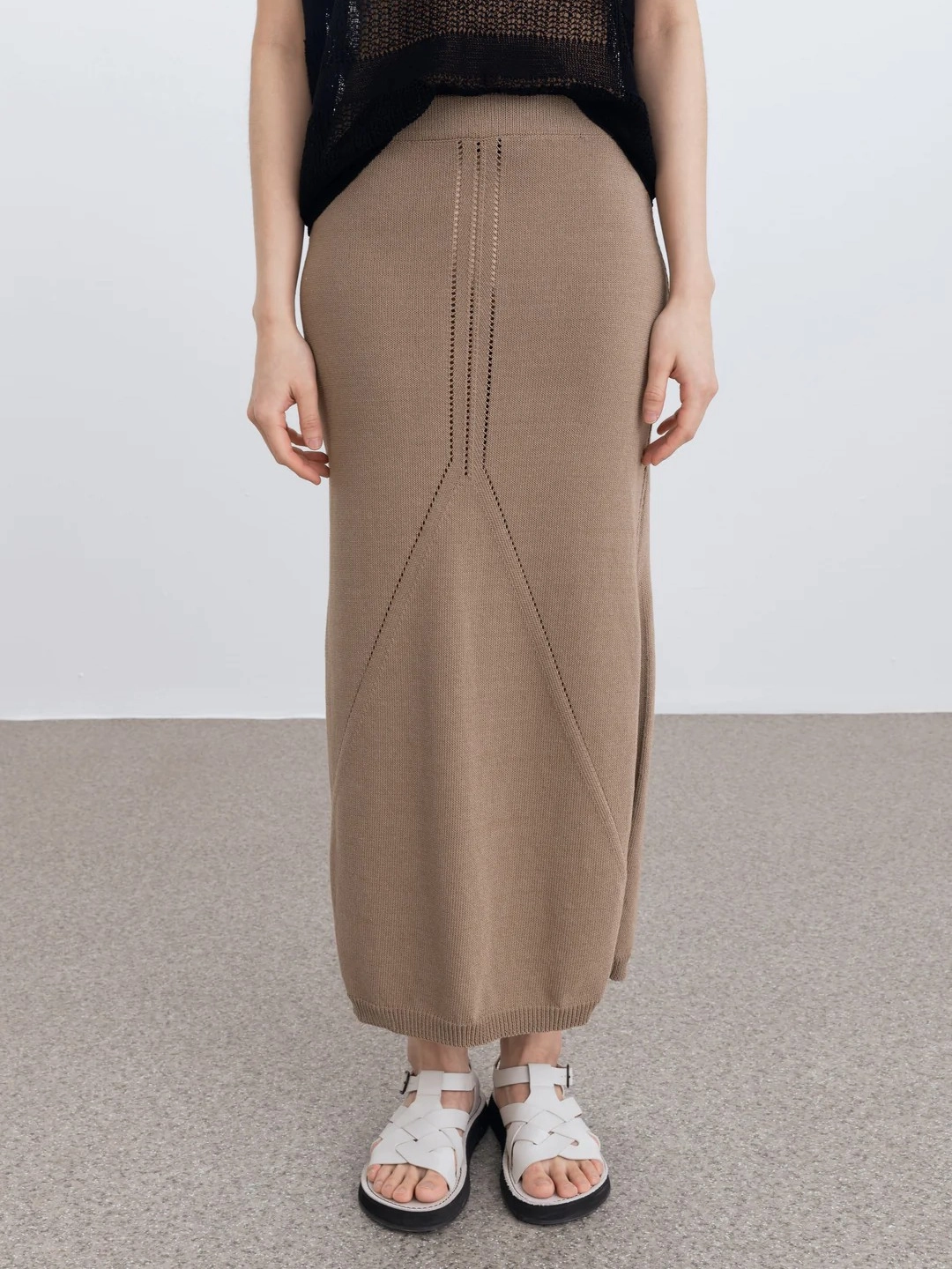 Soothe Knit Maxi Skirt Breezy Look