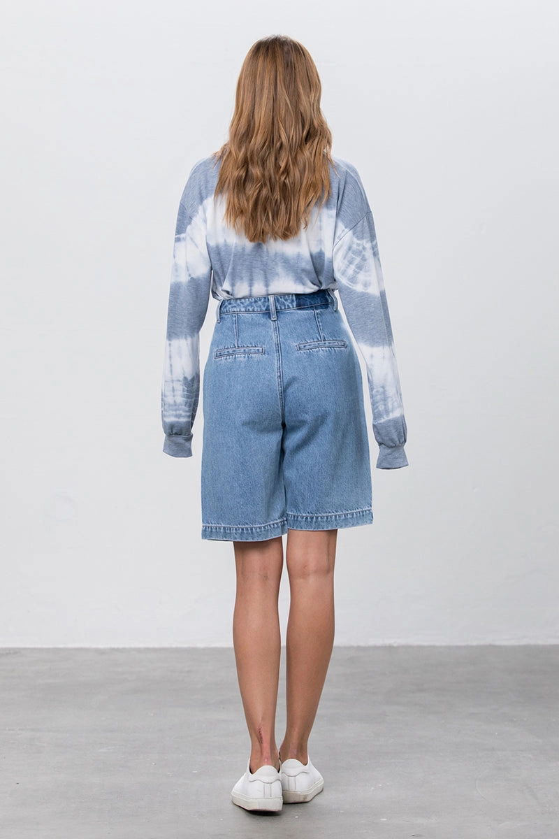 Always Need You Denim Mom Shorts Eco Friendly Dye Process