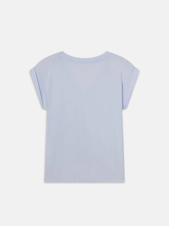 Easy V-Neck Tee Wrinkle Resistant Textile Wear Resistant Fabric