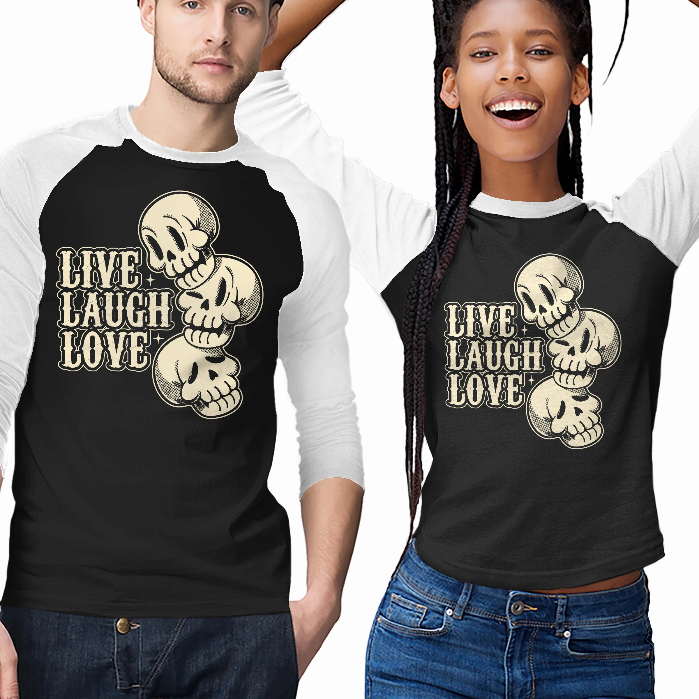 Skin Friendly Lining Practical Design Live Laugh Love Skeleton