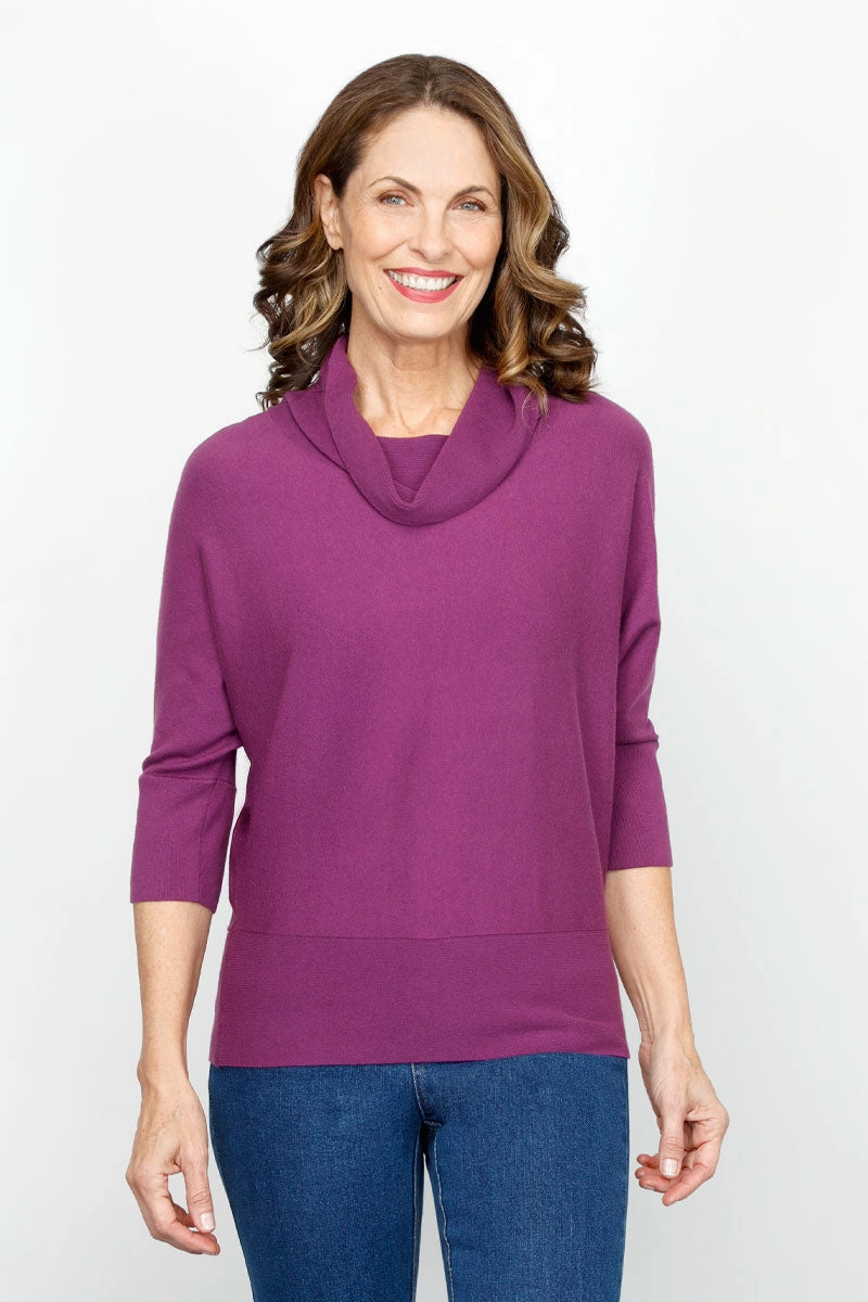 Cozy Must-Have Comfy Layers Elliott Lauren Modal Cowl Neck Sweater