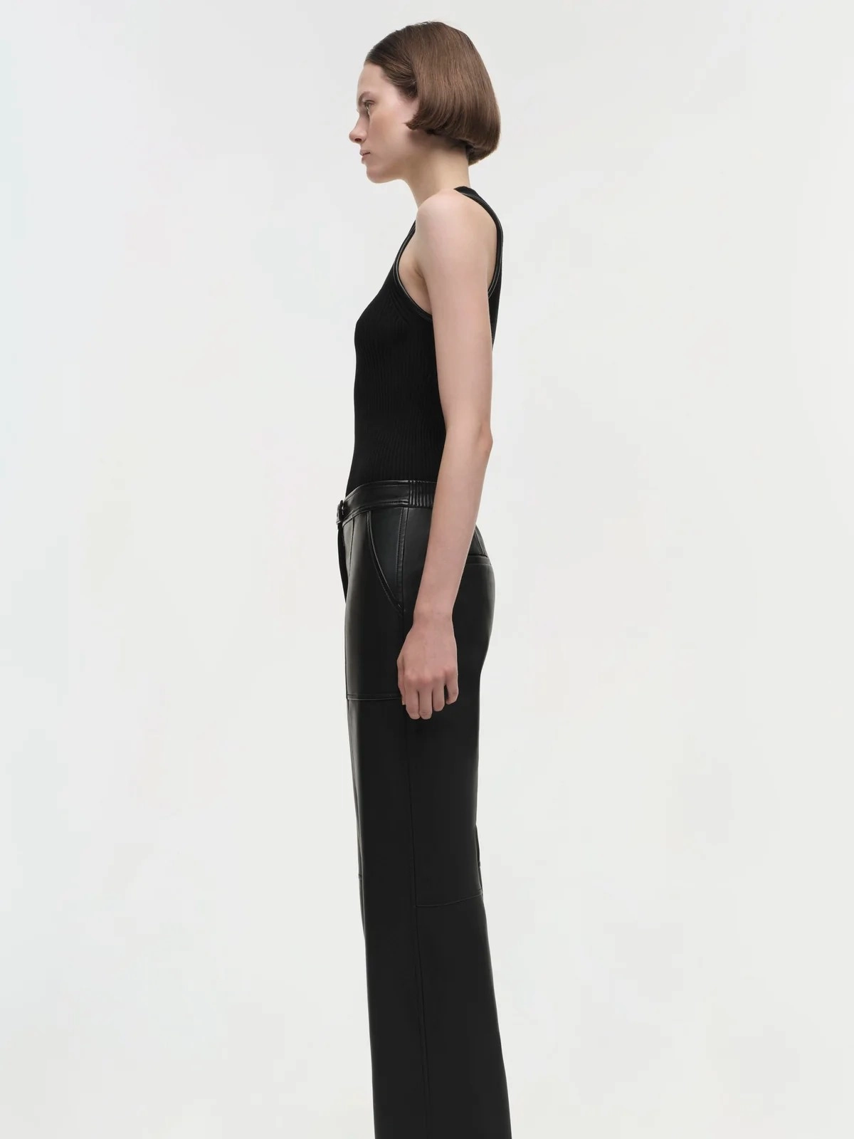 Interlock Stitching Contrast Topstitching Detail Cobain Tank Top