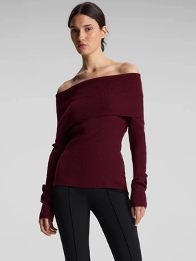 Evelyn Merino Off Shoulder Top BreathableMesh