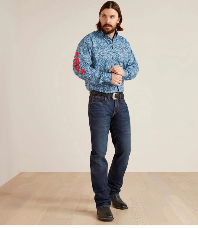 Ariat Men??s M5 Straight Dennis Straight Jeans- Comet Wash Base Layer Everyday Motion