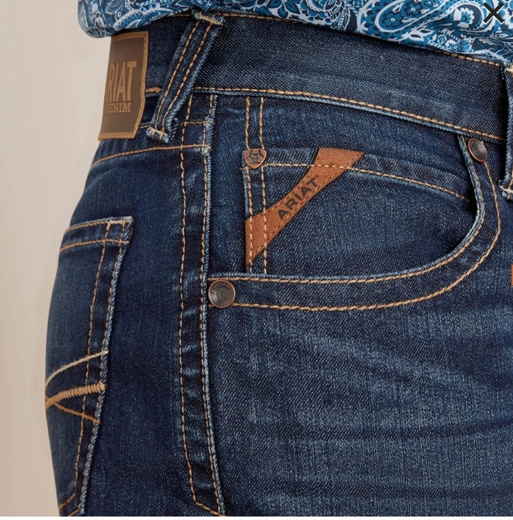 Ariat Men??s M5 Straight Dennis Straight Jeans- Comet Wash Essential Piece