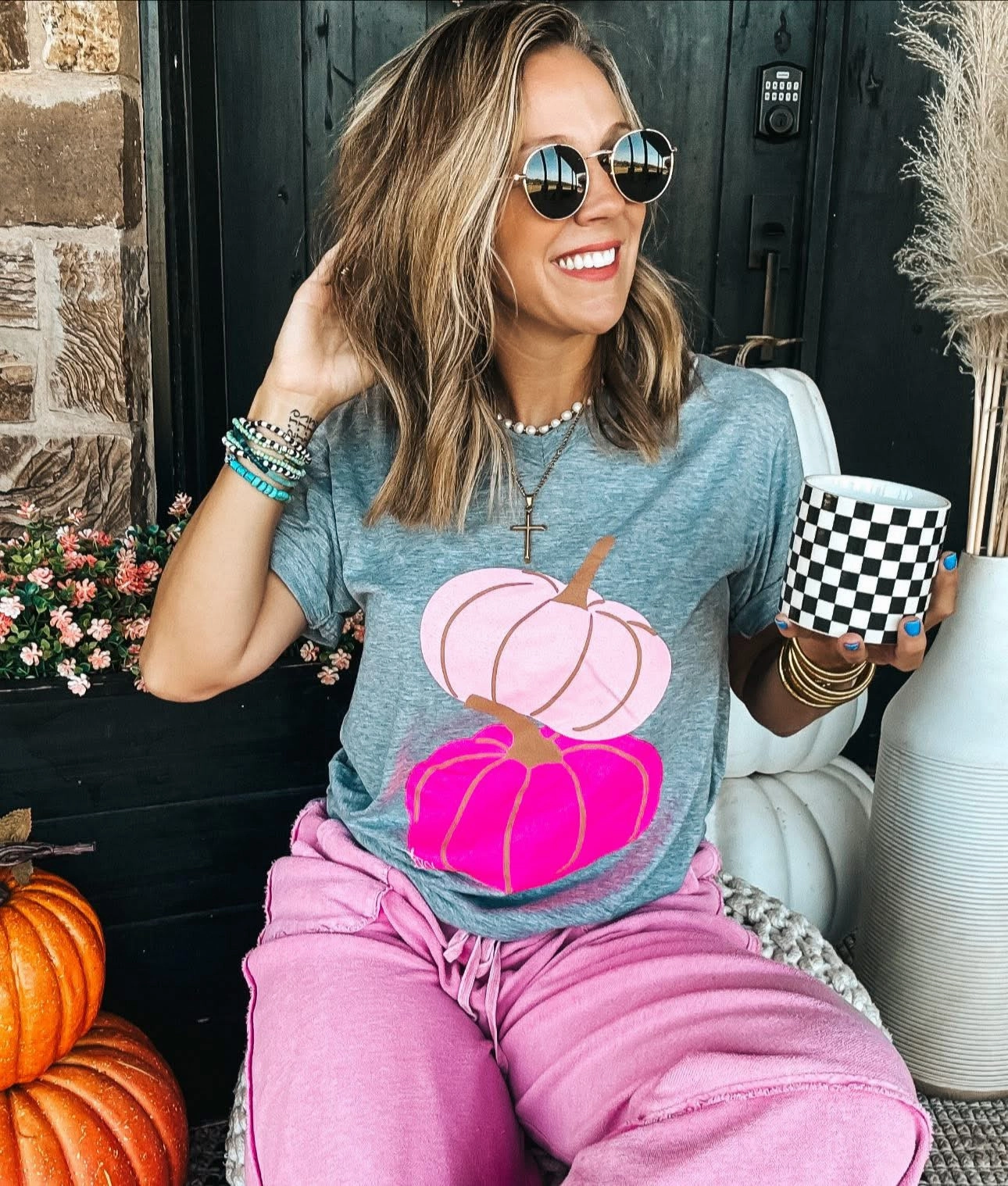 Pink Pumpkins Tee Sustainable