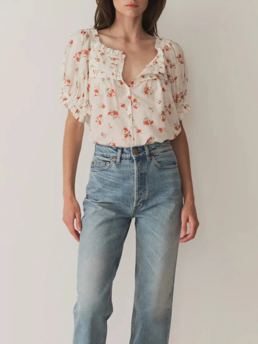 LayeredCollar YarnDyedFabric Farley Top