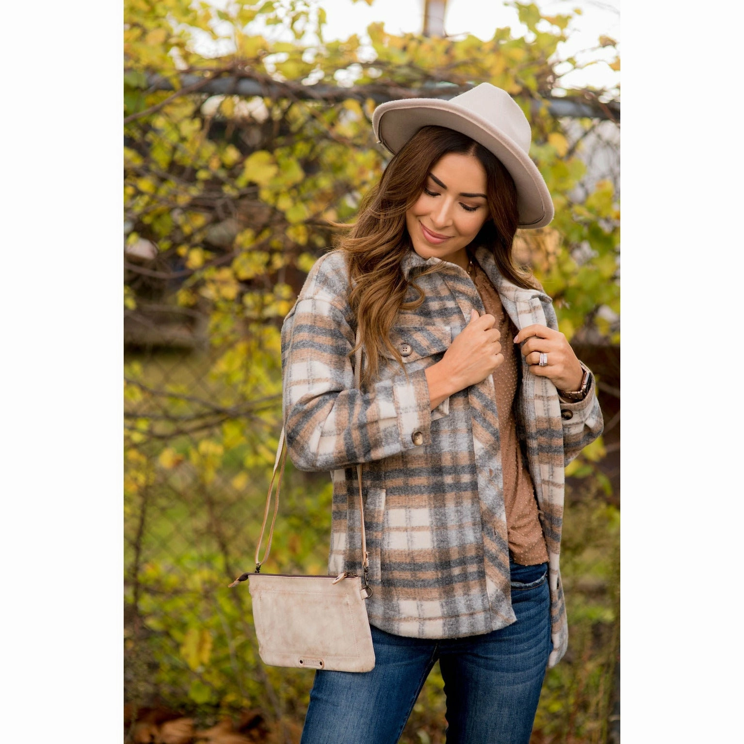 Fashionably Late Plaid Shacket Refined Style