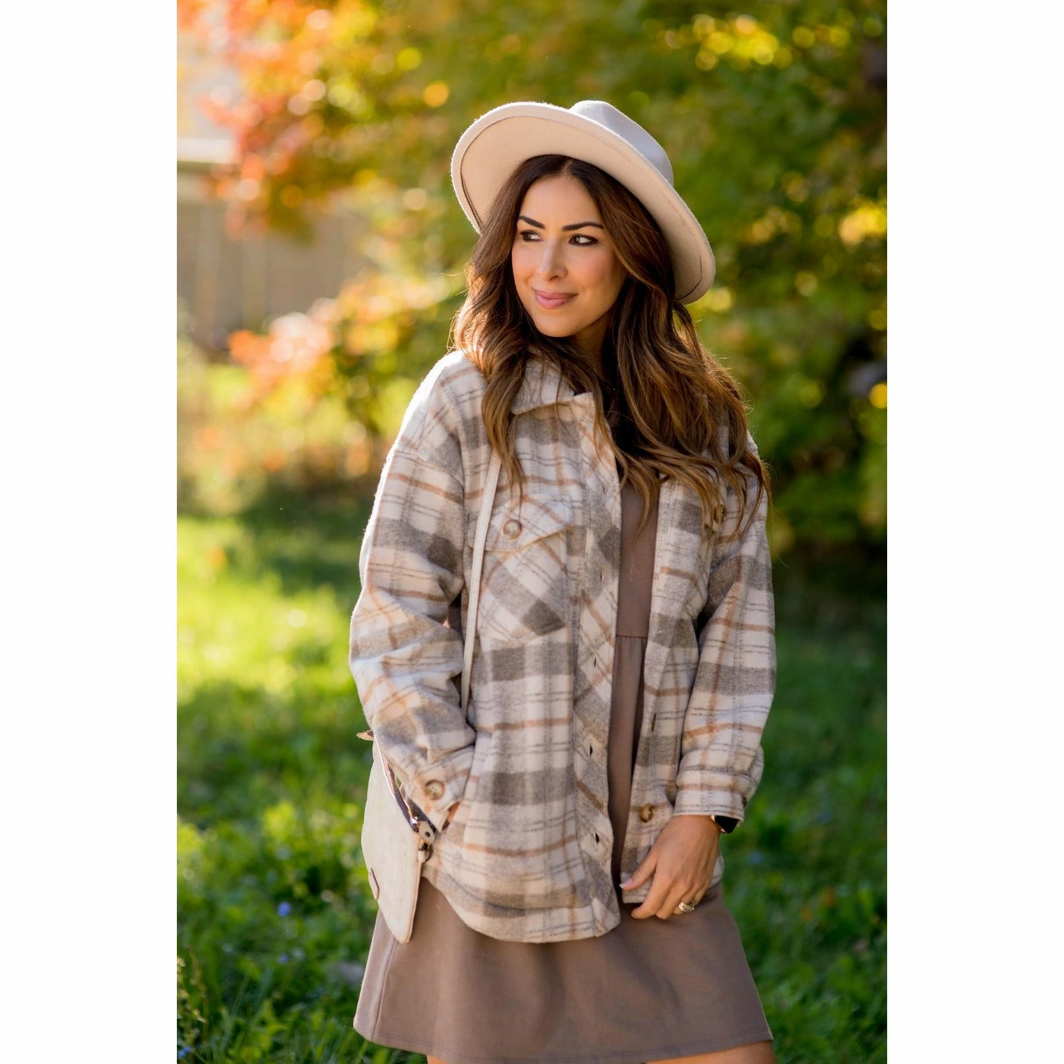 Compact Storage Relaxed Layers Fashionably Late Plaid Shacket