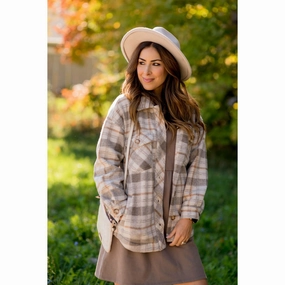 Compact Storage Relaxed Layers Fashionably Late Plaid Shacket