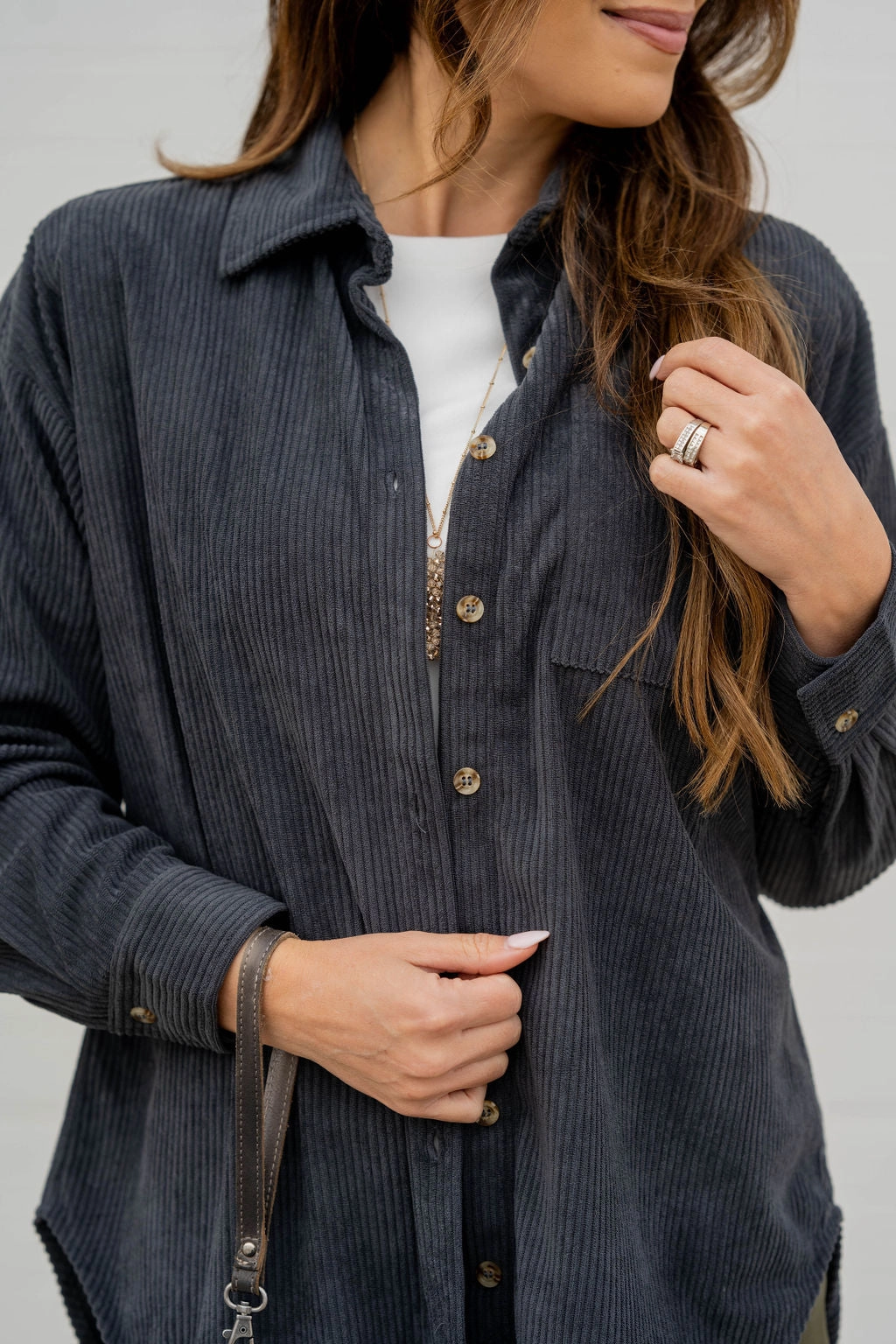 Heavily Corded Shacket Windproof Material Contoured Back Panel