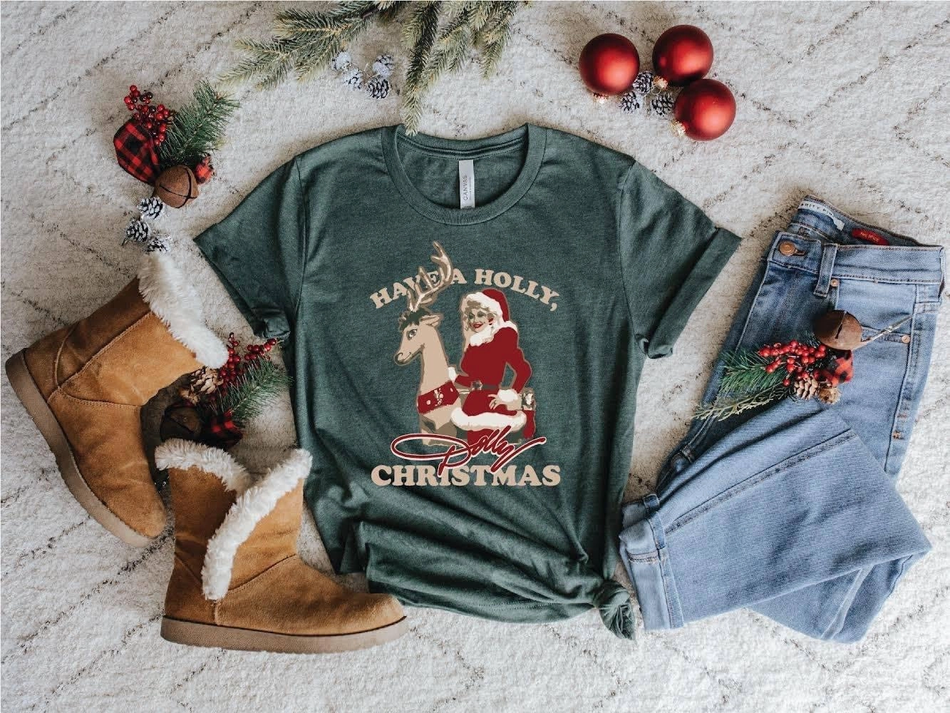 Have a Holly Dolly Christmas Tee Chill Vibe