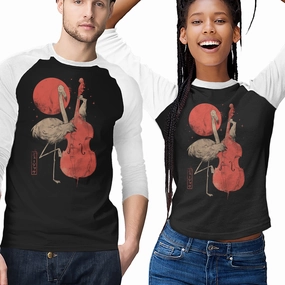 Reinforced Shoulder Stitching Comfy Casual Wear Flamingo Song