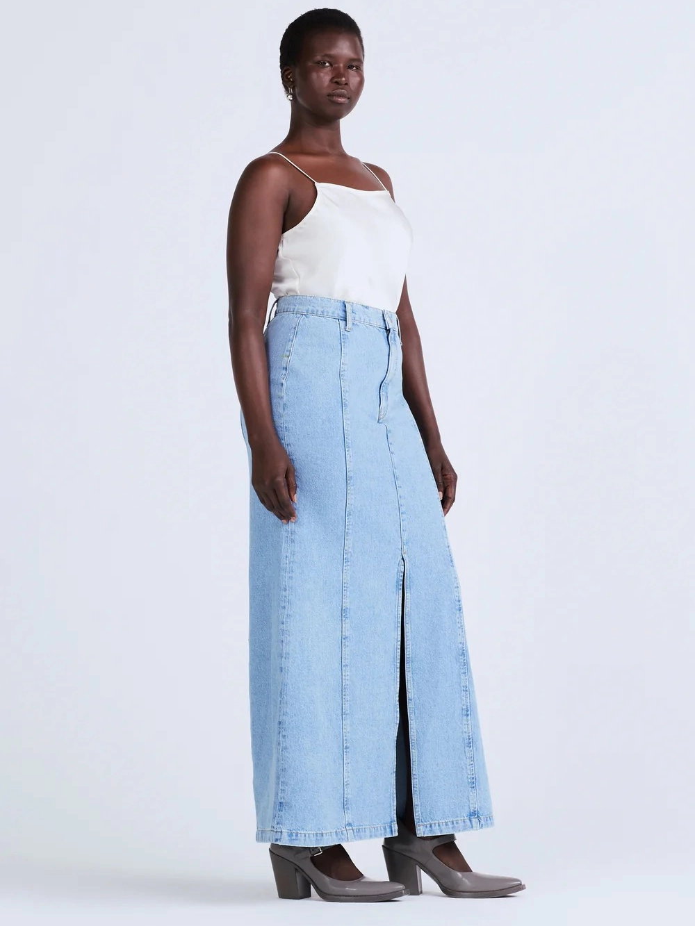 Pleated Construction Minimalist Trim Zoe Mermaid Skirt