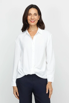 Top Ligne Airflow Button Down Twist Hem Quality Material Advanced Moisture Management