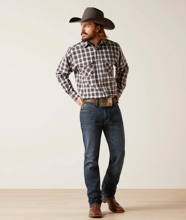 Breathable fabric technology Ariat Men's M4 Relaxed Derek Boot Cut  Jeans-Atlas Wash