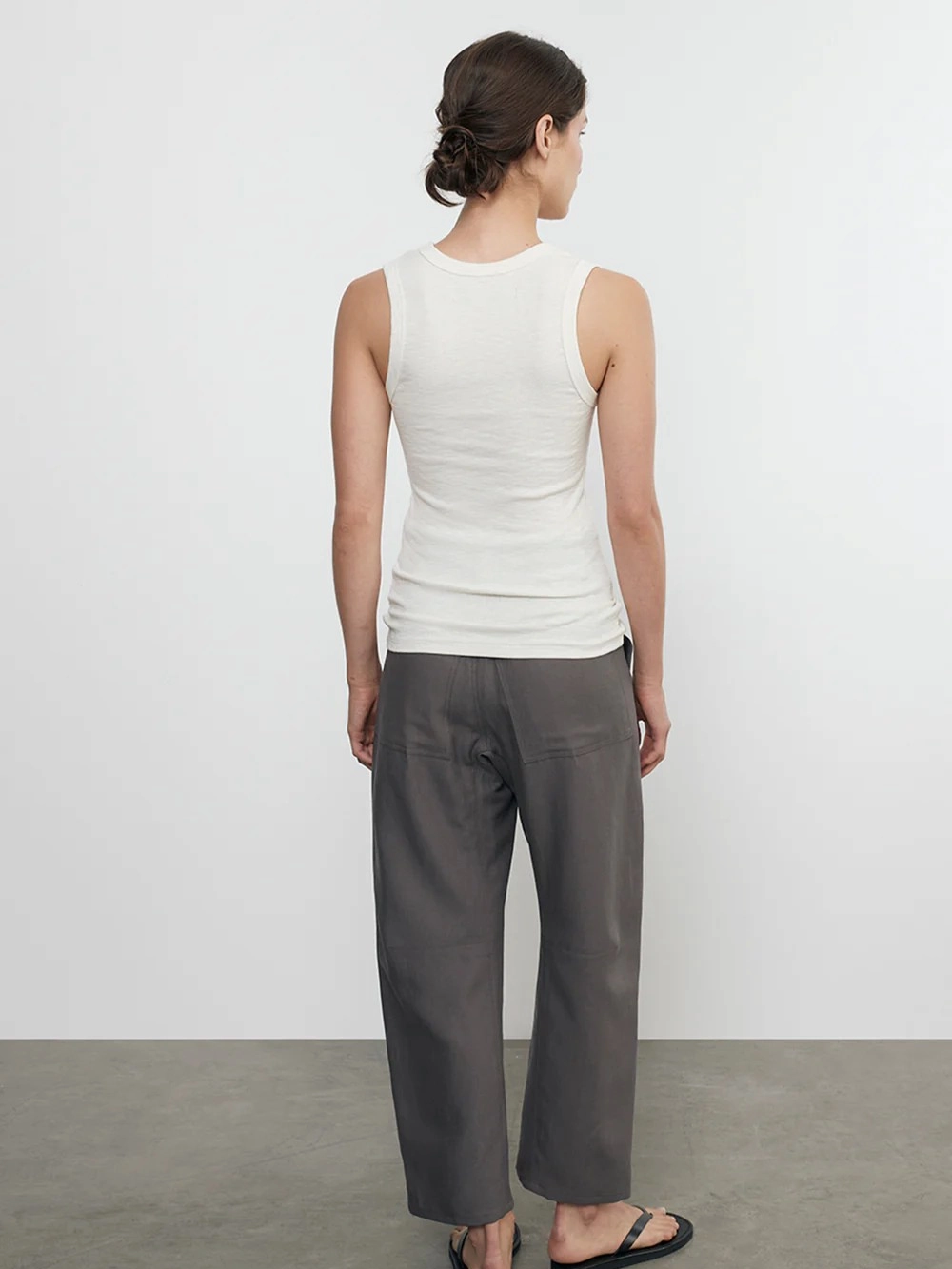 Textured Knit Sleeveless U Circular Knit Technology NeutralPalette