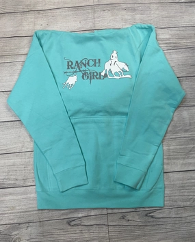 Moose like Sport Fit Ranch Girl Sweatshirt- Teal