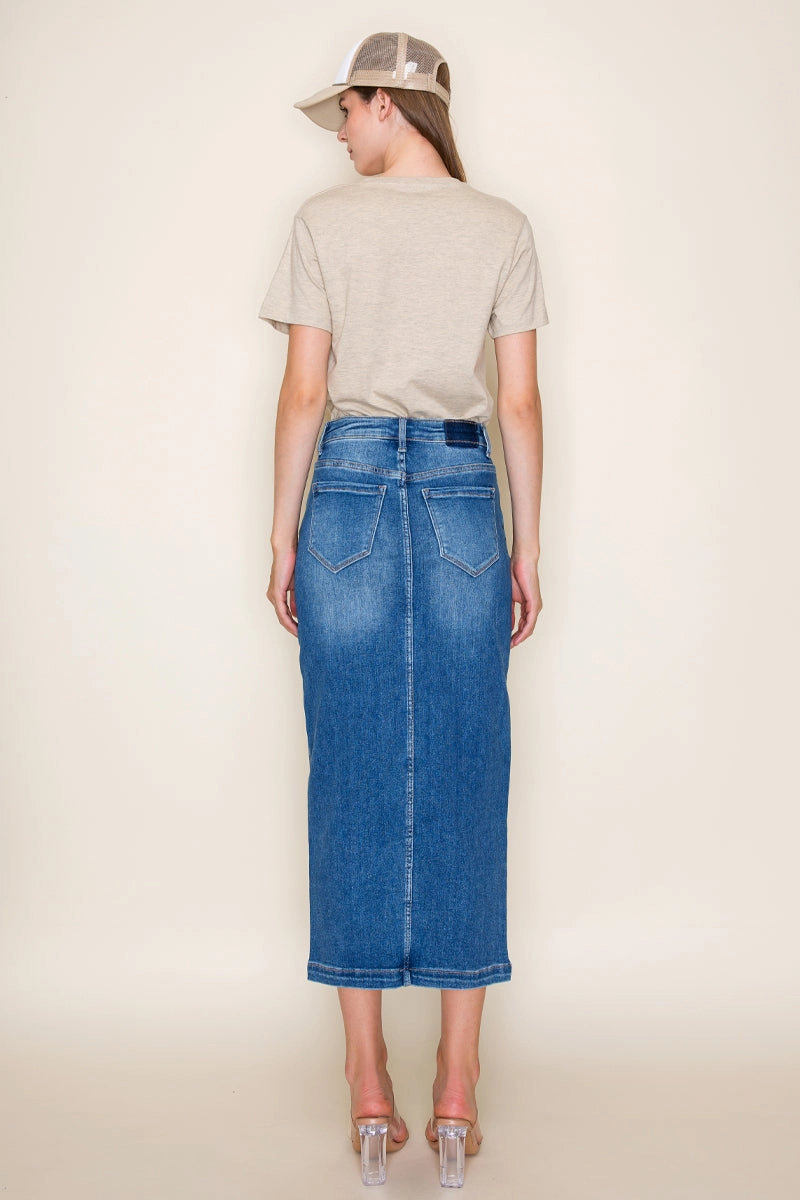 FRONT SLIT CARGO SKIRT Multi Purpose Fabric