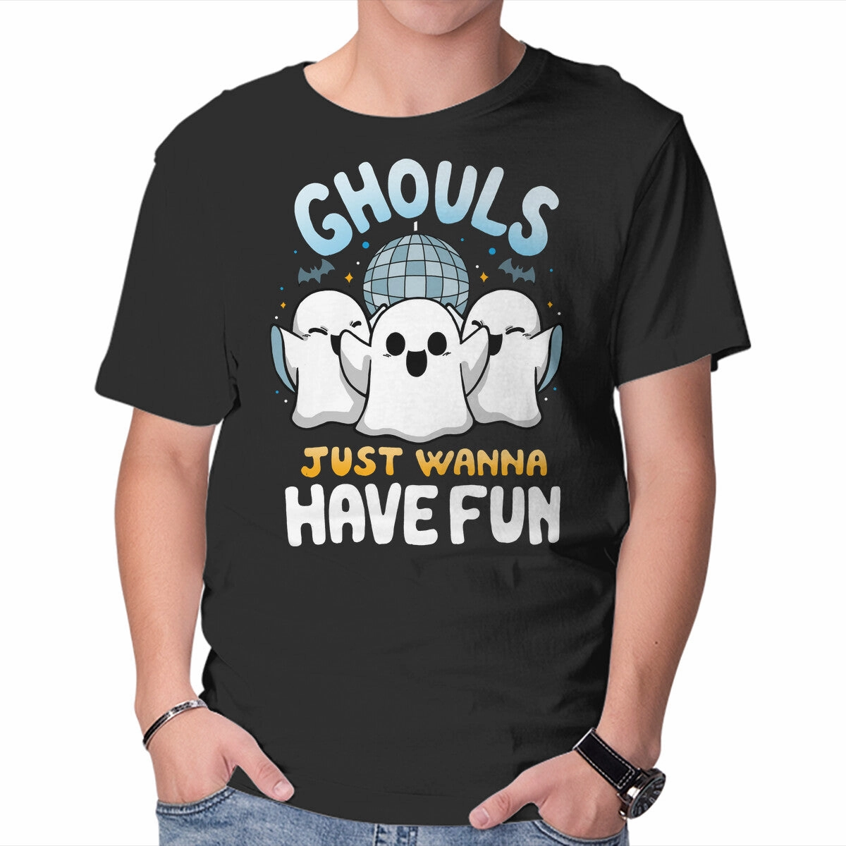 Casual Active Garment Dyed Fun Ghouls