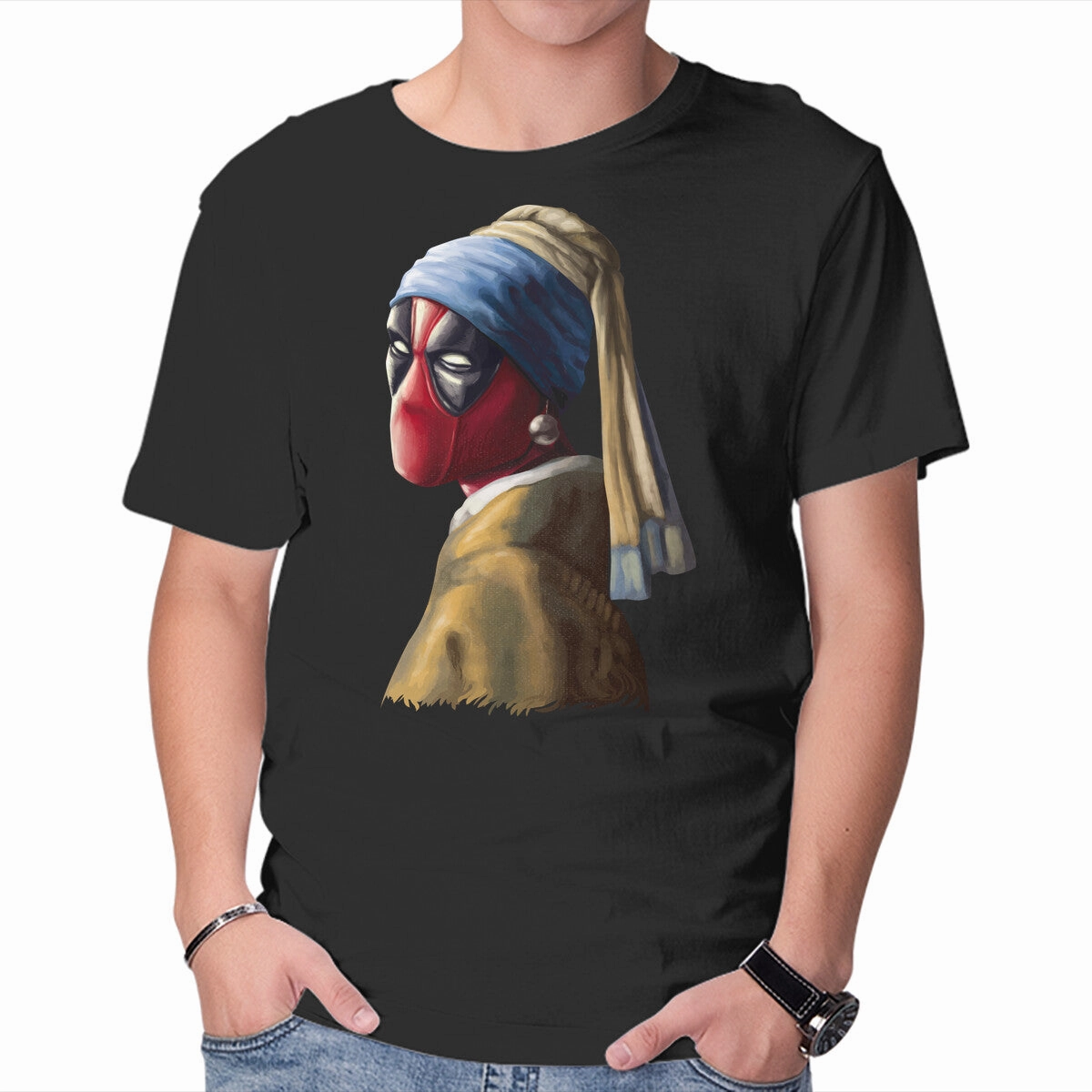Hero With A Pearl Earring Street Trend Look Geometric Pattern