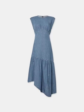 Hip-Flattering Gathered Tier Hem Dress