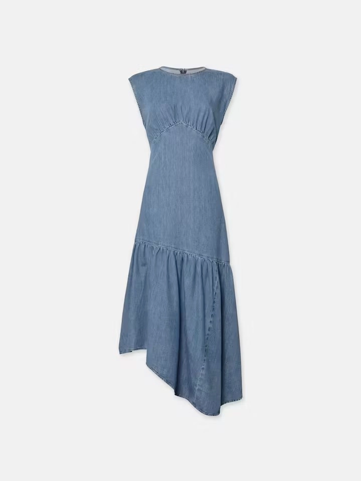 Hip-Flattering Gathered Tier Hem Dress