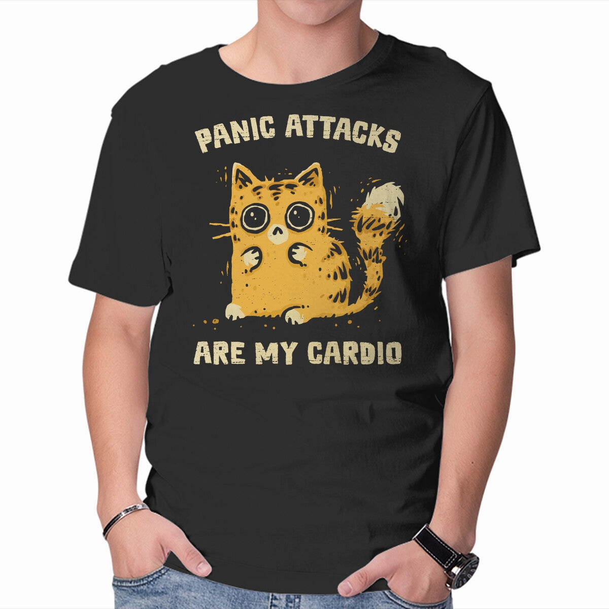 Panic Attacks Are My Cardio Double Stitched Seams