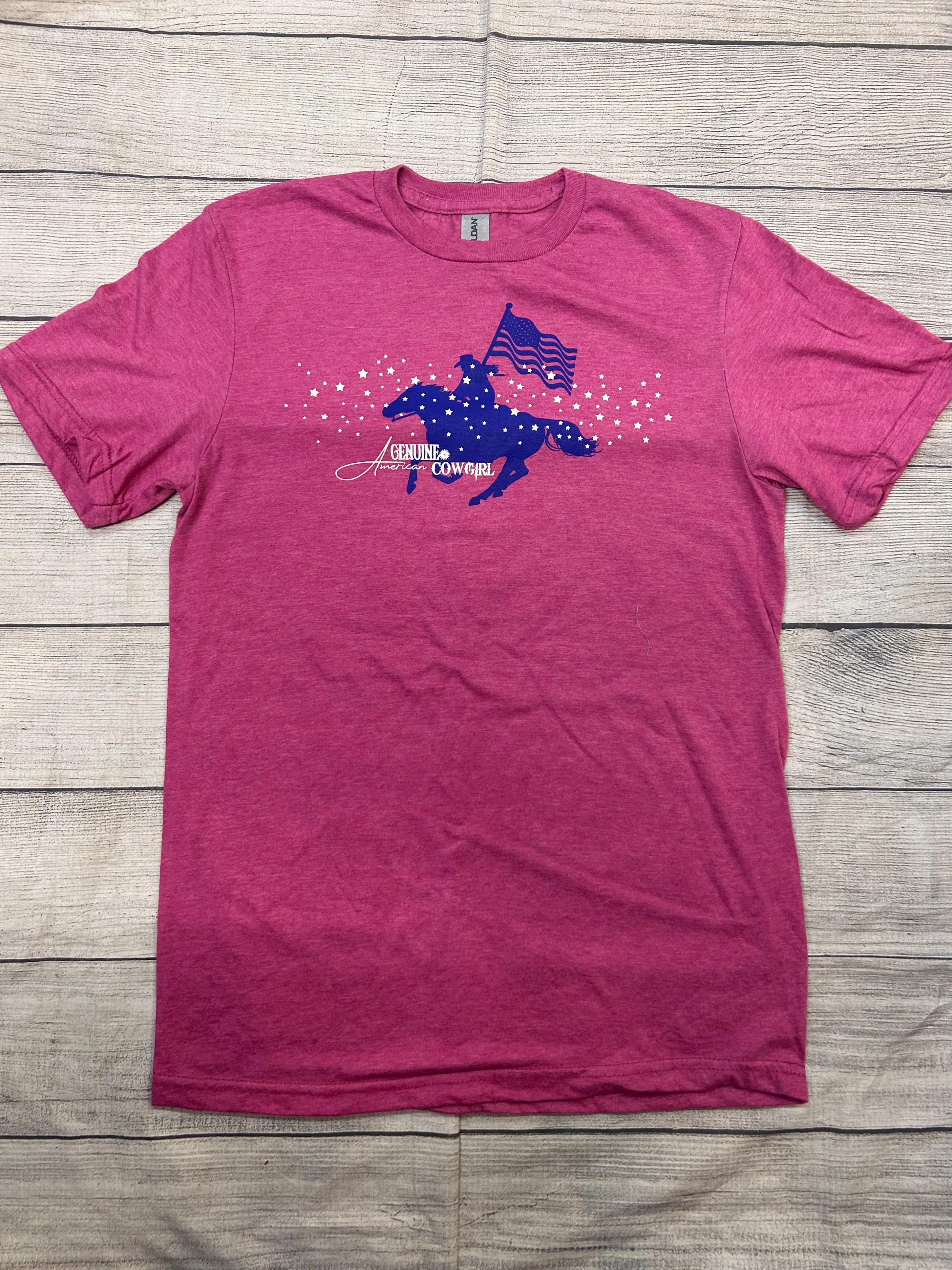 Genuine Cowgirl Pink T-Shirt SeamFreeShoulders