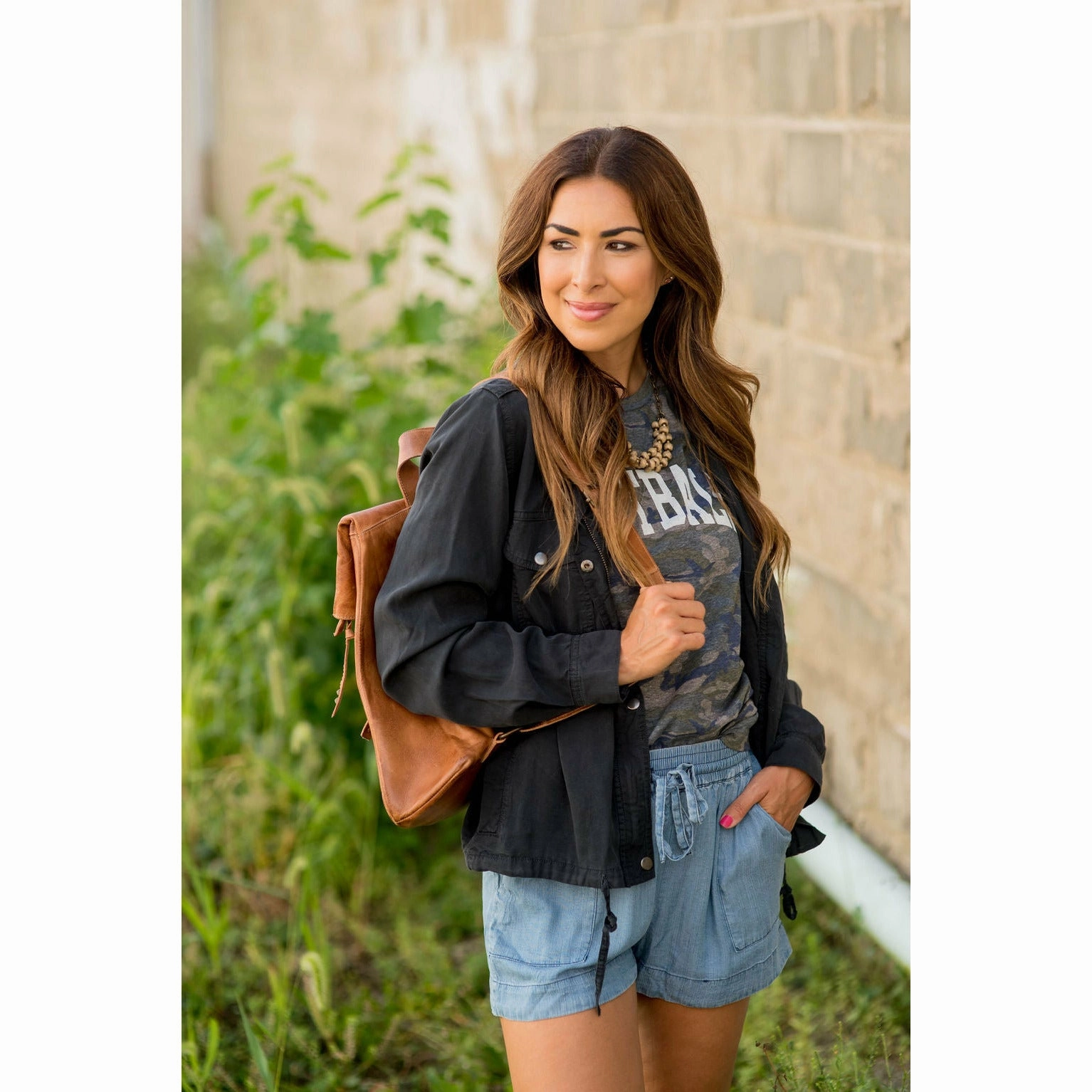 Fit For Travel Zip Button Tie Utility Jacket