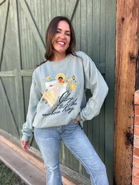 Breathable fabric Glory To The Newborn King Sweatshirt