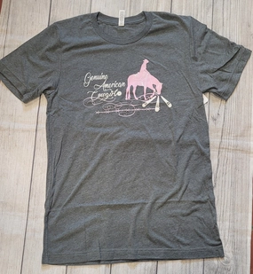 Gray & Pink Trail Horse Tee Versatile Layering Day-to-Night Look