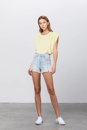 No Nope Zip Fly Shorts Comfort Flex Wear yoga clothing