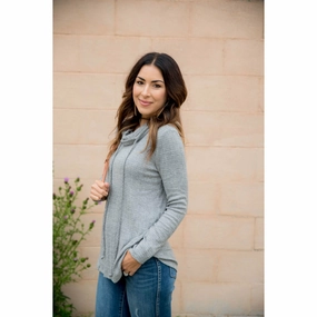 Casual apparel Smart Hoodie Heathered Cowl Neck Sweatshirt