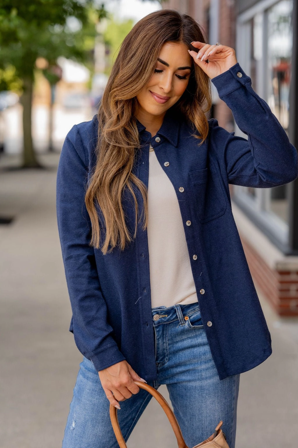 Multi Pocket Functionality WeatherproofZipper Heathered So Soft Shacket