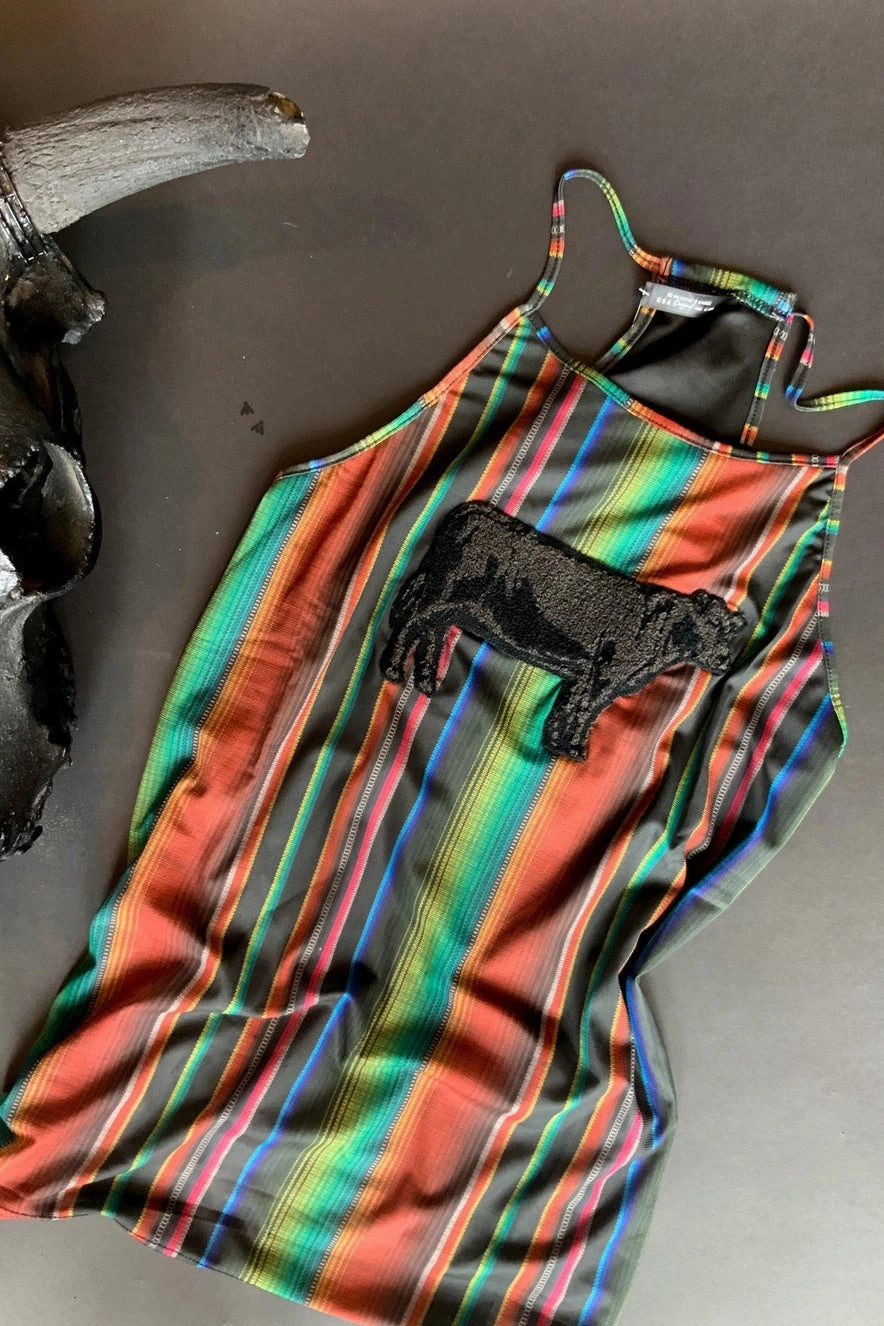 senior's with collars Herd That Serape Angus Tank Top